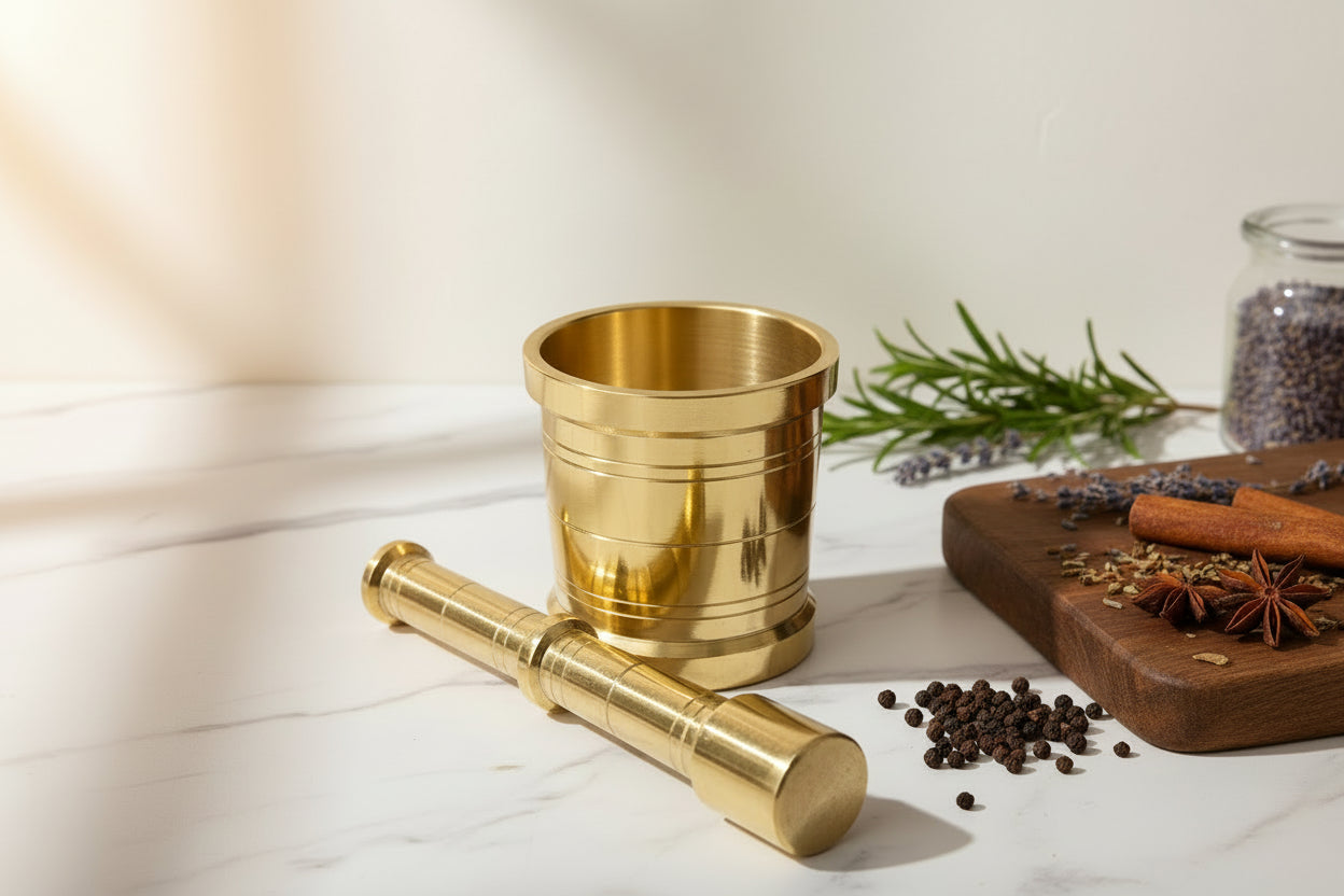 Brass Mortar & Pestle