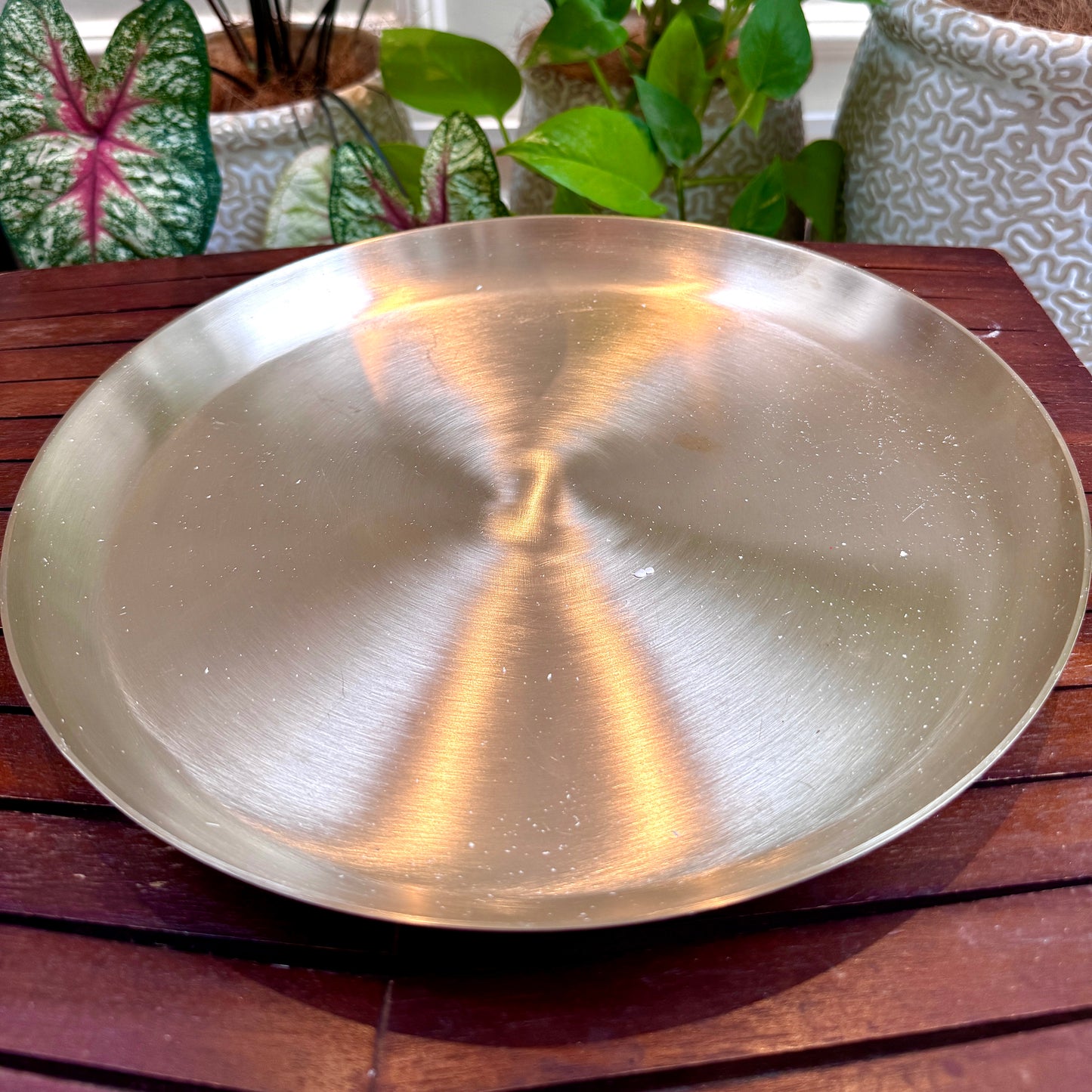 Handcrafted Bronze Thali Set in Matt Finish