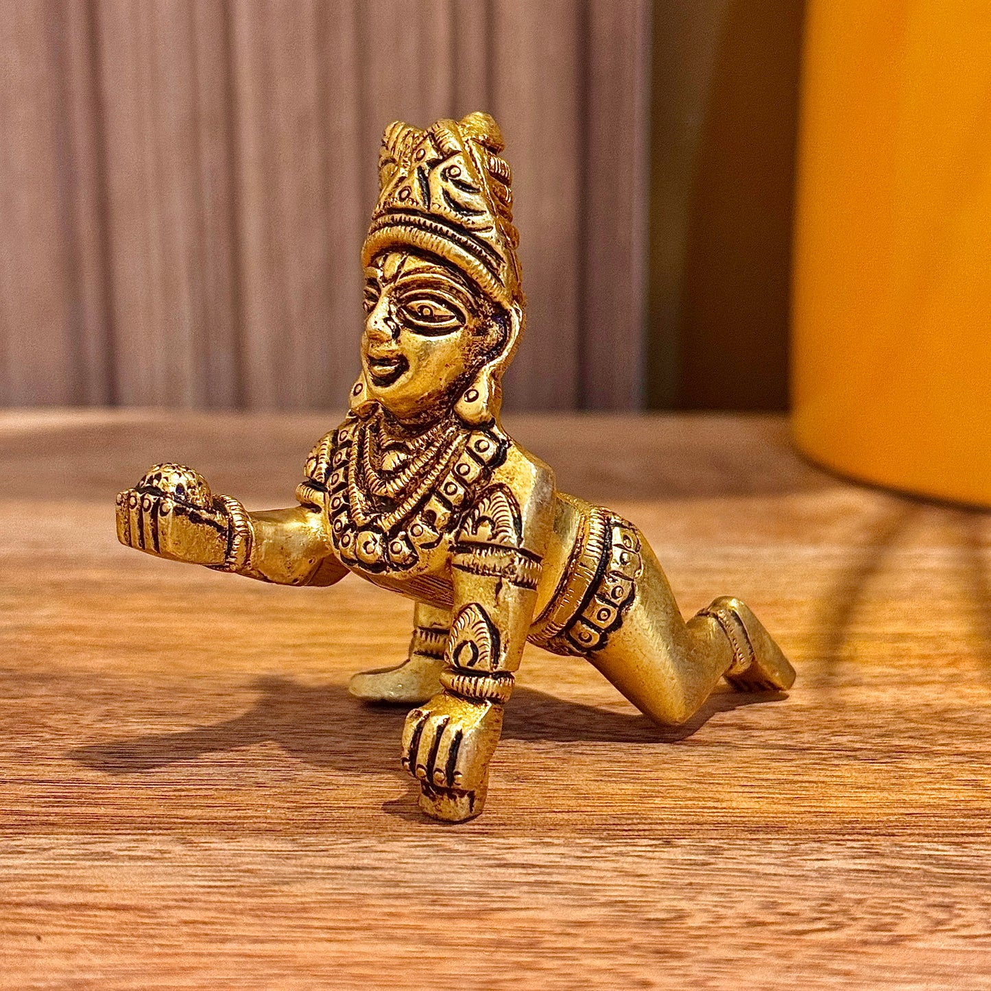 Premium Brass Laddu Gopal Idol – Divine Grace for Your Home Mandir