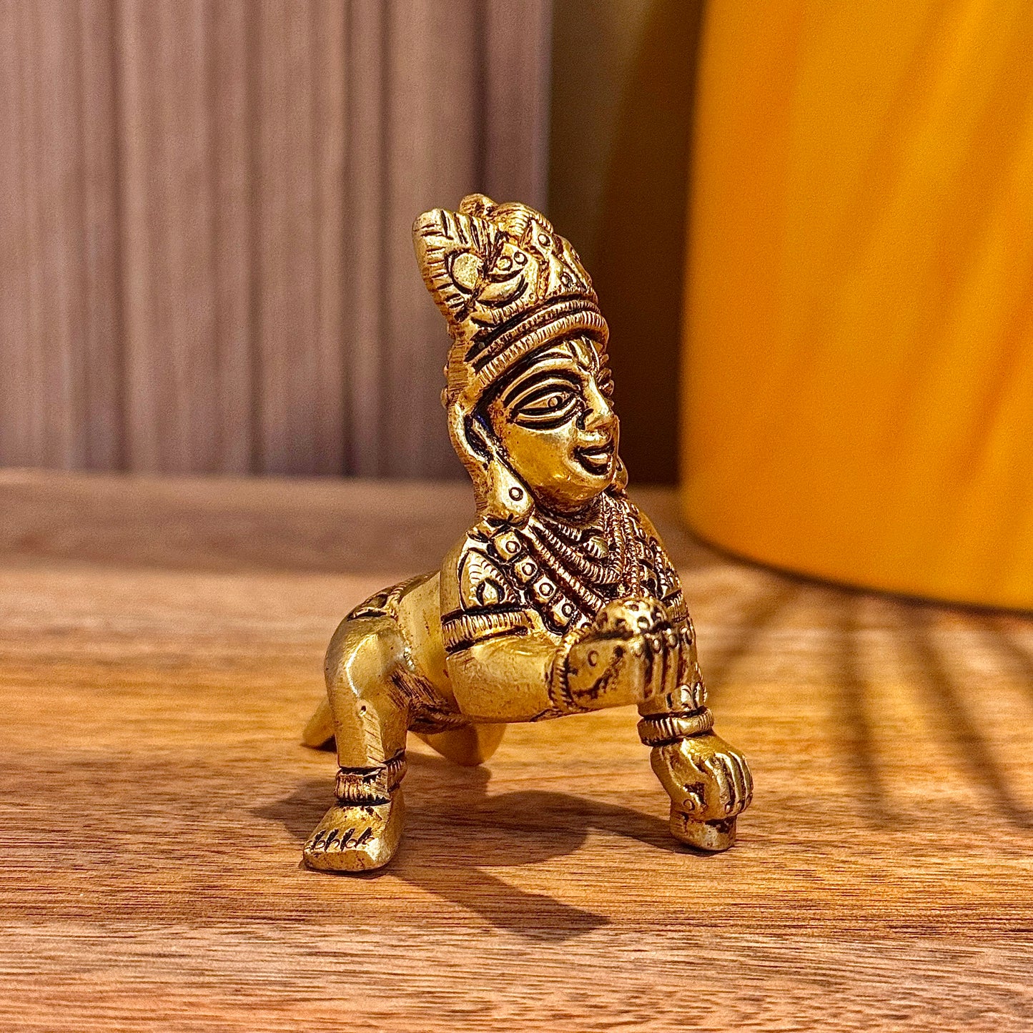 Premium Brass Laddu Gopal Idol – Divine Grace for Your Home Mandir