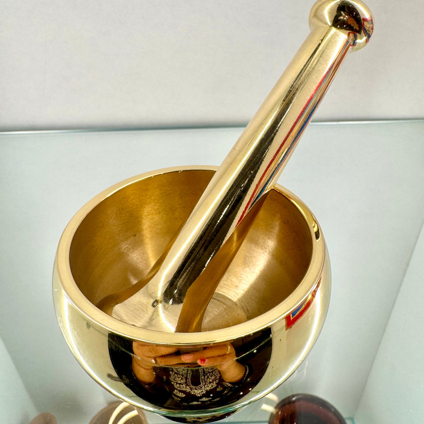Premium Brass Mortar & Pestle | Handcrafted | Made in India