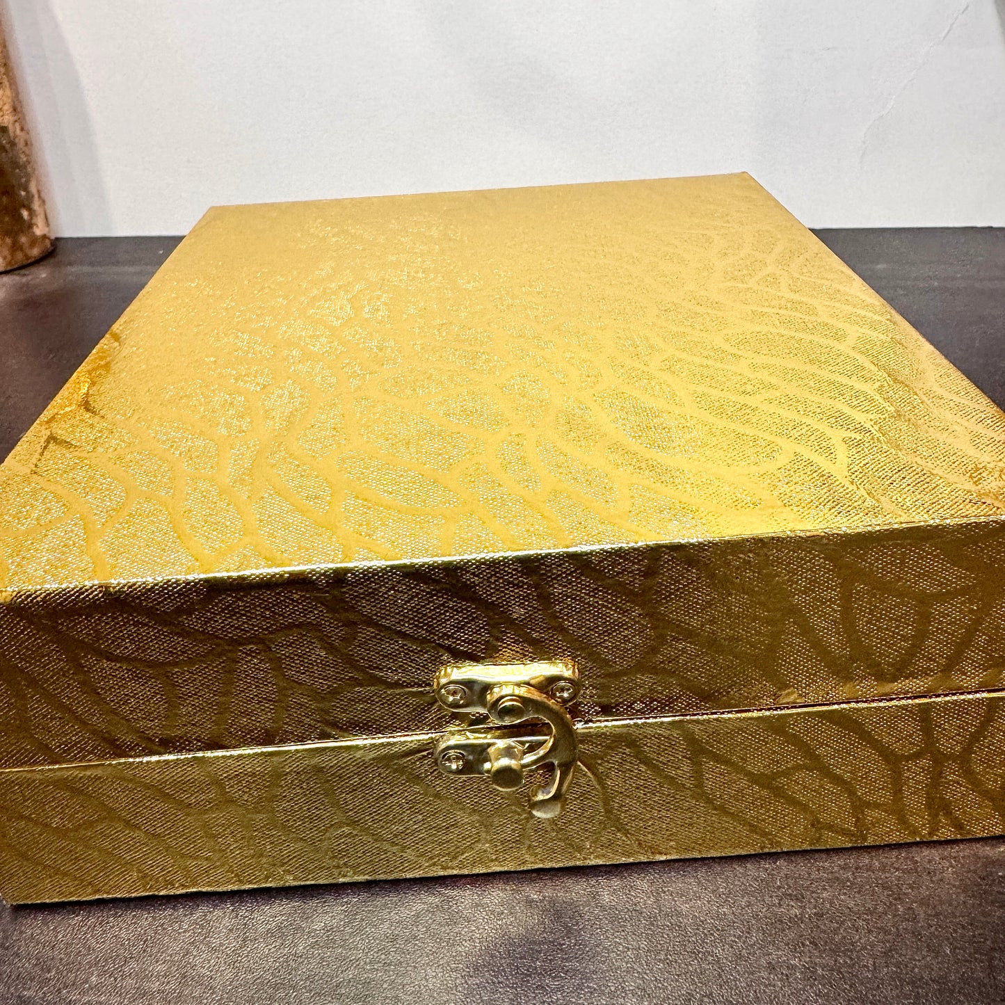 Premium Pure Brass South Indian Coffee Filter & Dabara Set – Golden Gift Box Edition