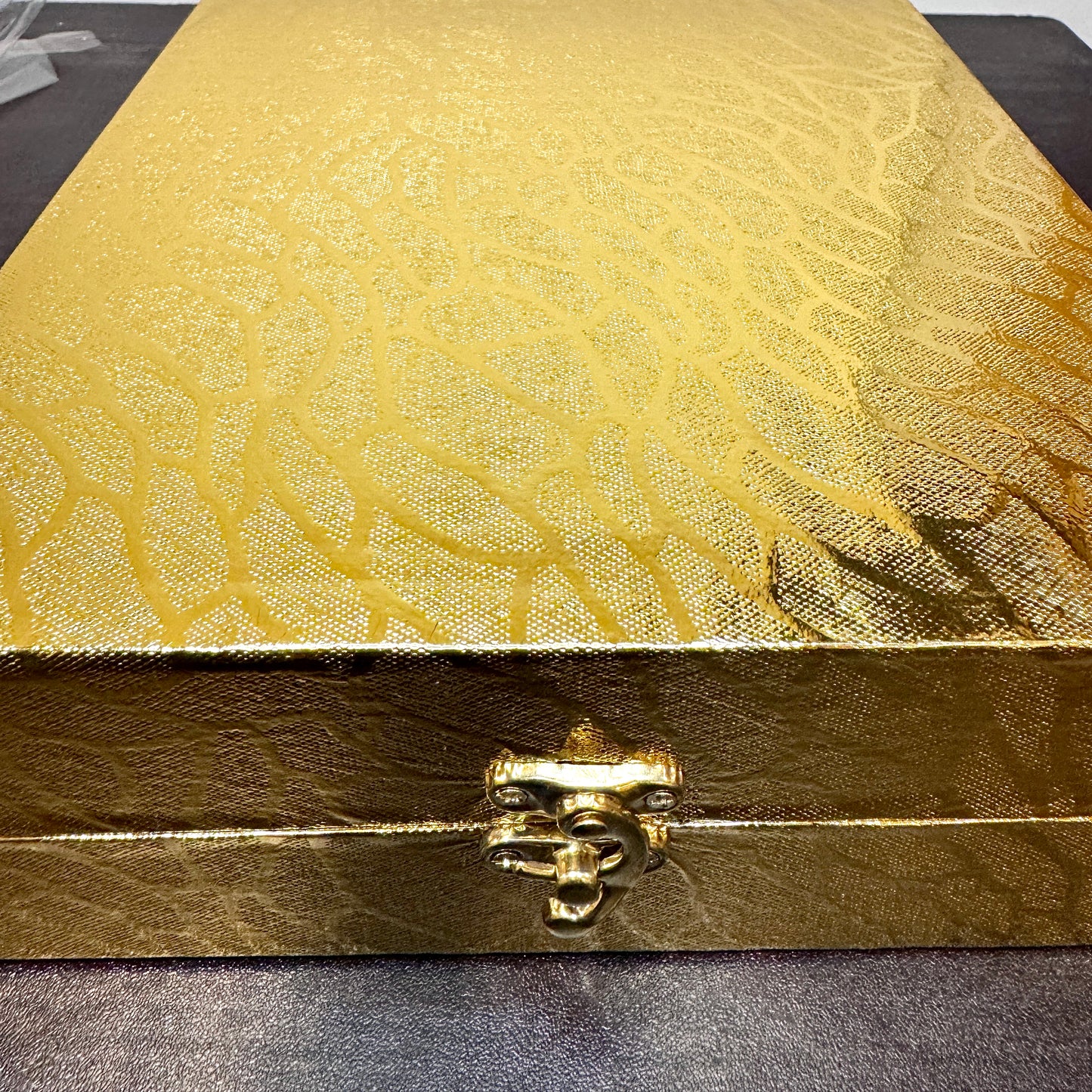 Premium Pure Brass South Indian Coffee Filter & Dabara Set – Golden Gift Box Edition