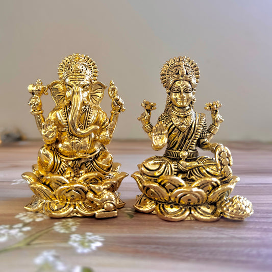 Premium Fine Brass Lakshmi Ganesha Idols