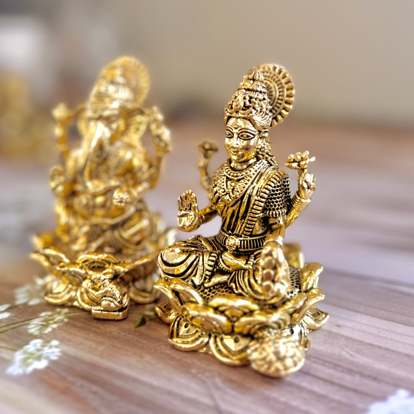 Premium Fine Brass Lakshmi Ganesha Idols