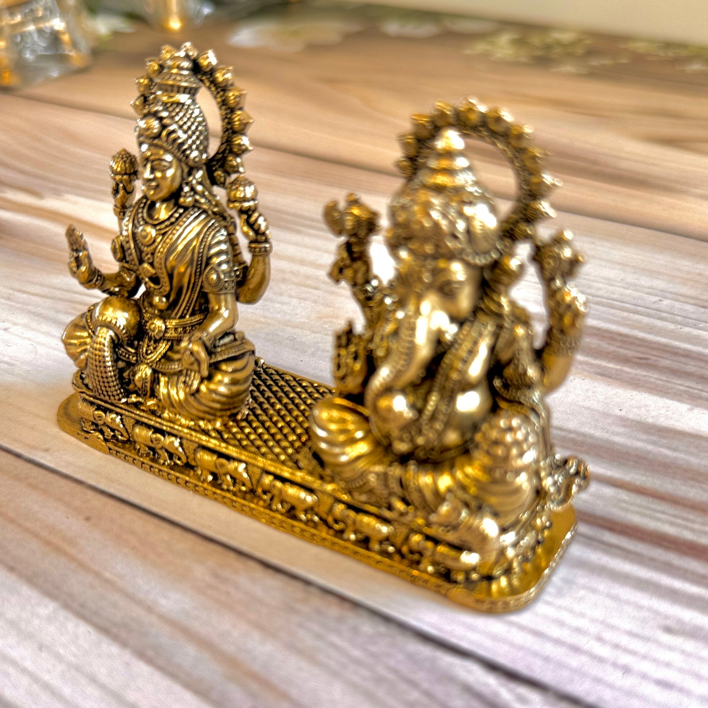Premium Fine Brass Lakshmi Ganesha Idols