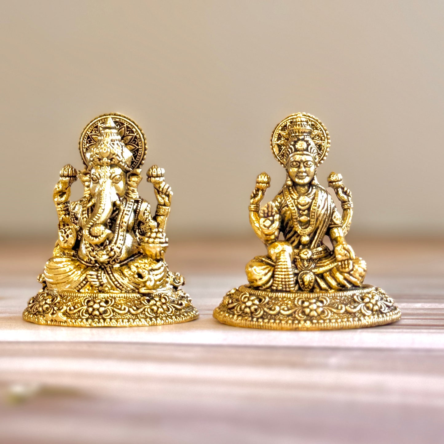 Premium Fine Brass Lakshmi Ganesha Idols