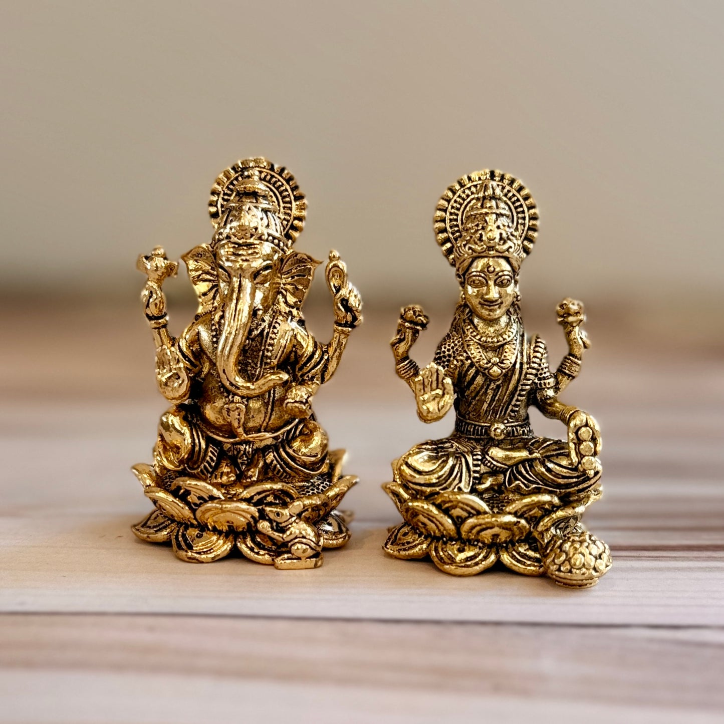 Premium Fine Brass Lakshmi Ganesha Idols
