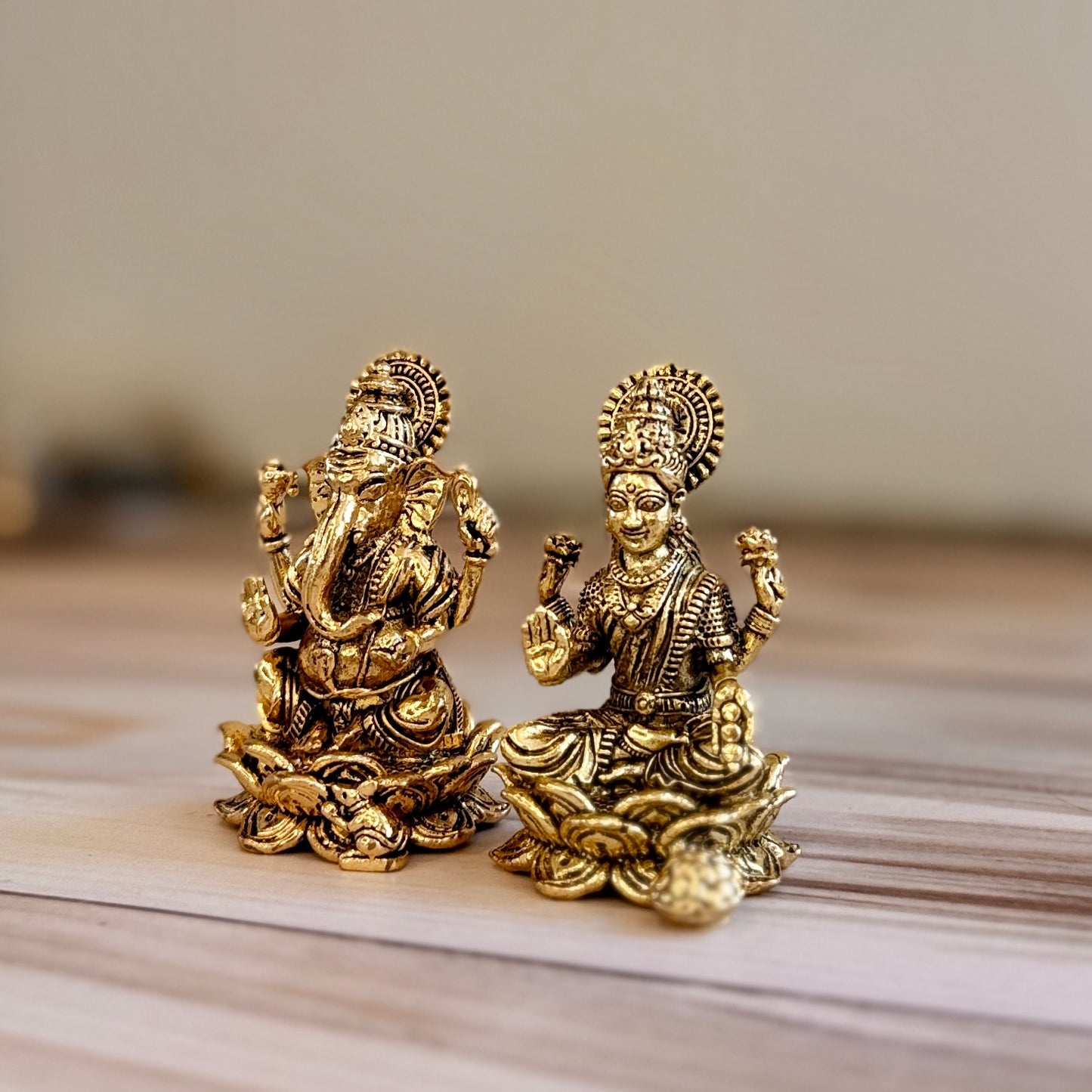 Premium Fine Brass Lakshmi Ganesha Idols