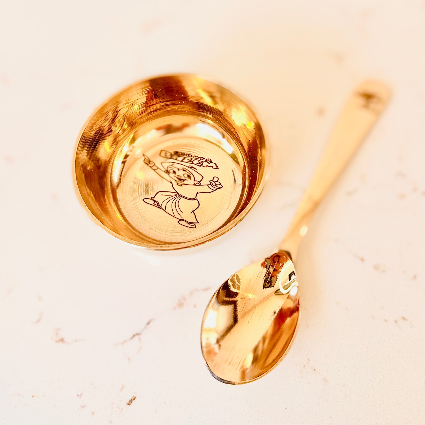 Premium Bronze Baby Thali Set (Two Elegant Designs)