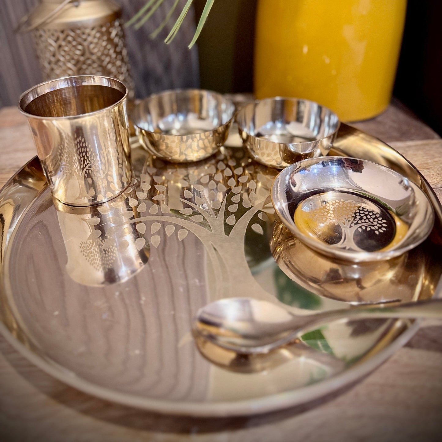 Bronze Thali Set Tree of Life