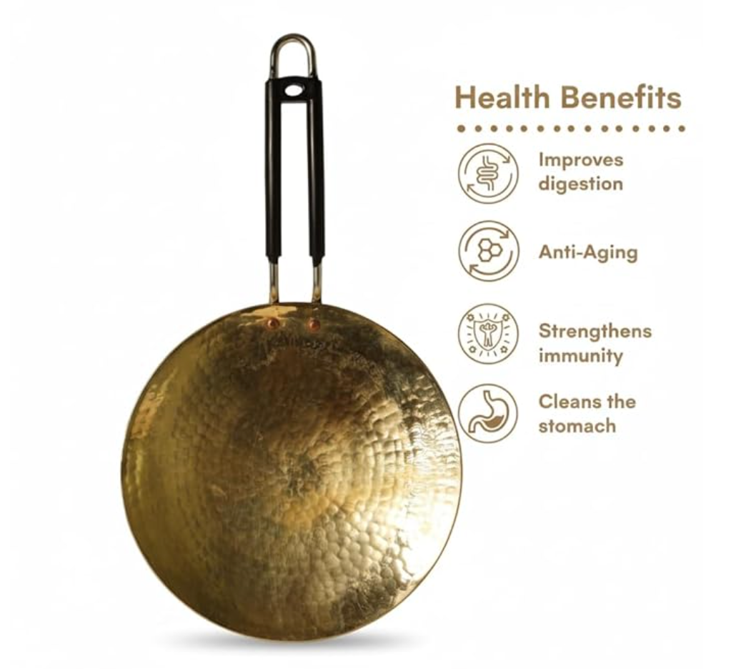 Premium Brass Roti Tawa – Hand Hammered Design