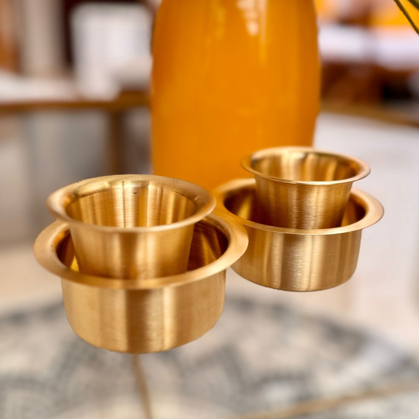 ⭐ Premium South Indian Brass Filter & Dabra Set (Bigger, Better & Stronger Edition!) With the packet nonsense