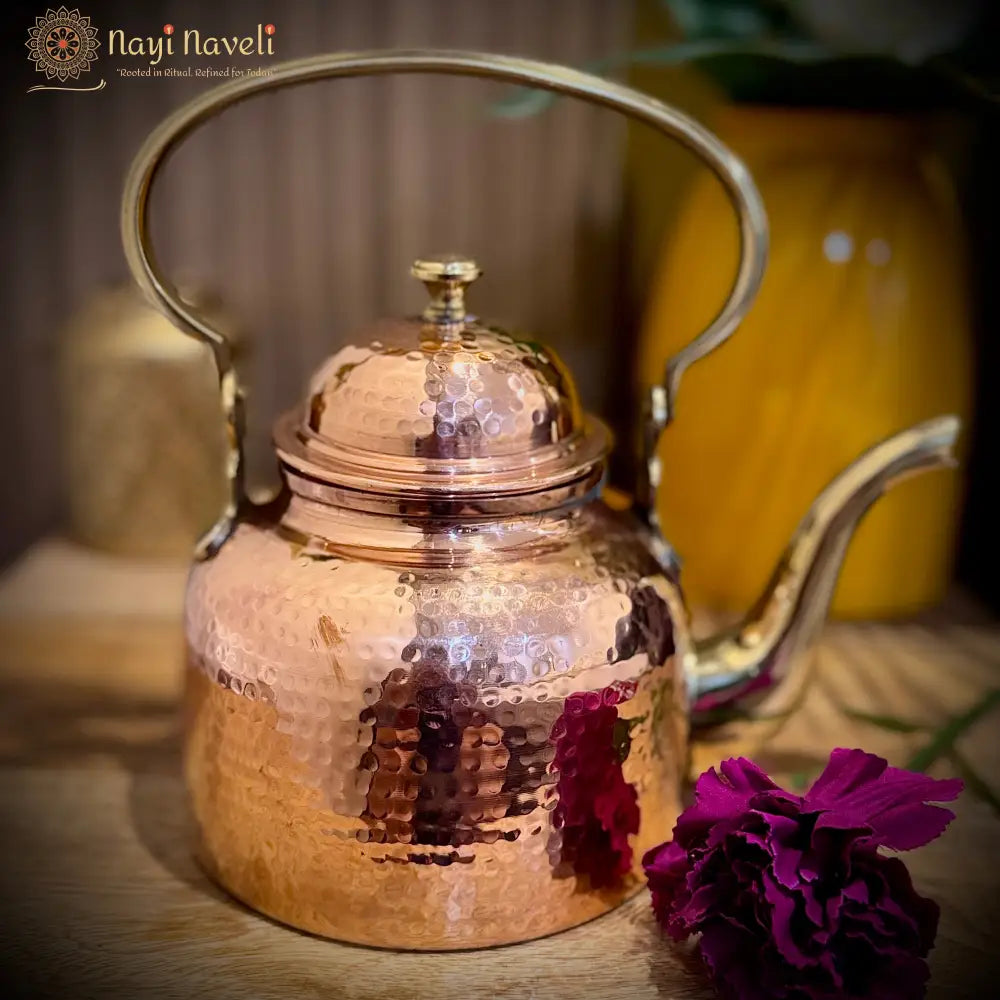 Brass and Copper Tea Kettle