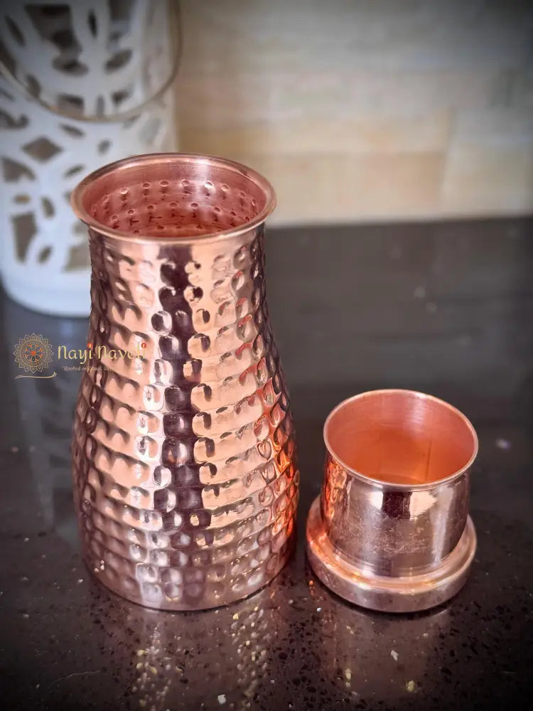 Copper Water Pot with Glass Lid