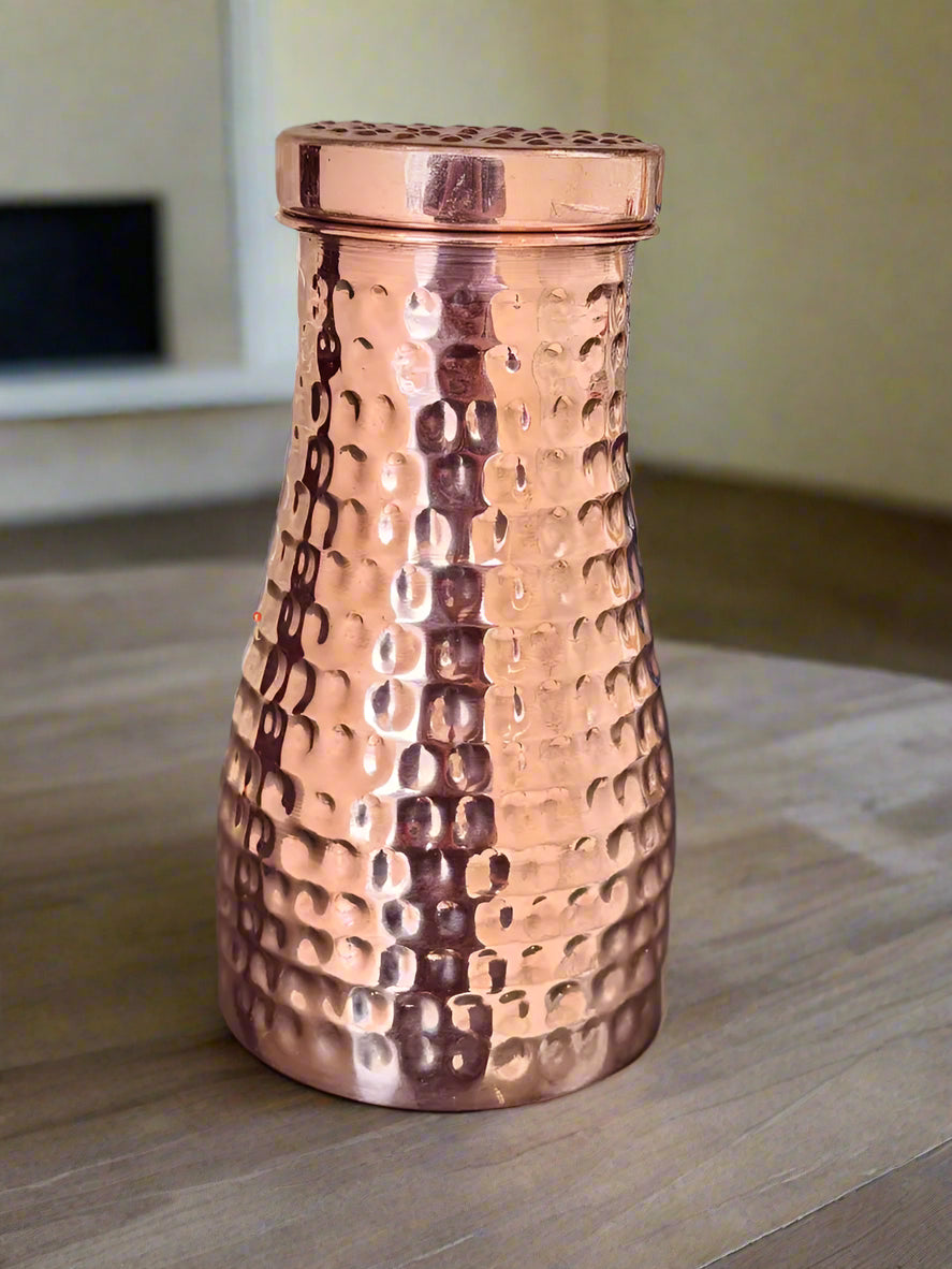 Copper Water Pot with Glass Lid