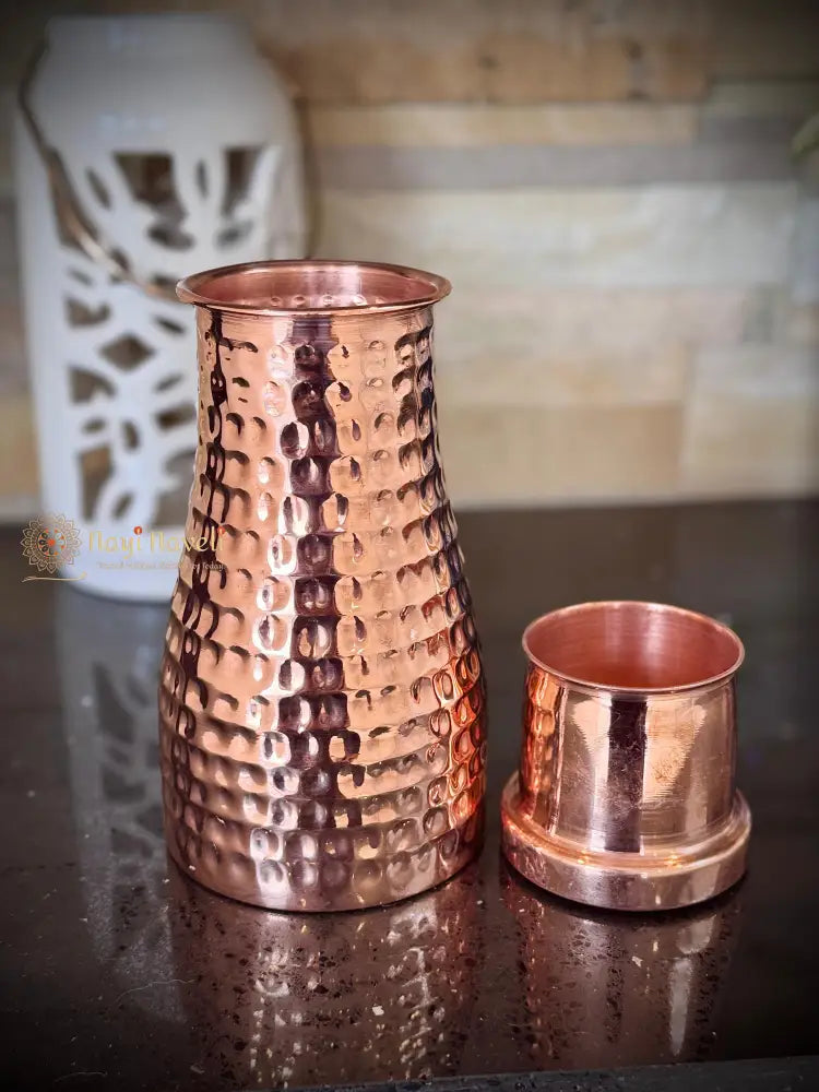 Copper Water Pot with Glass Lid