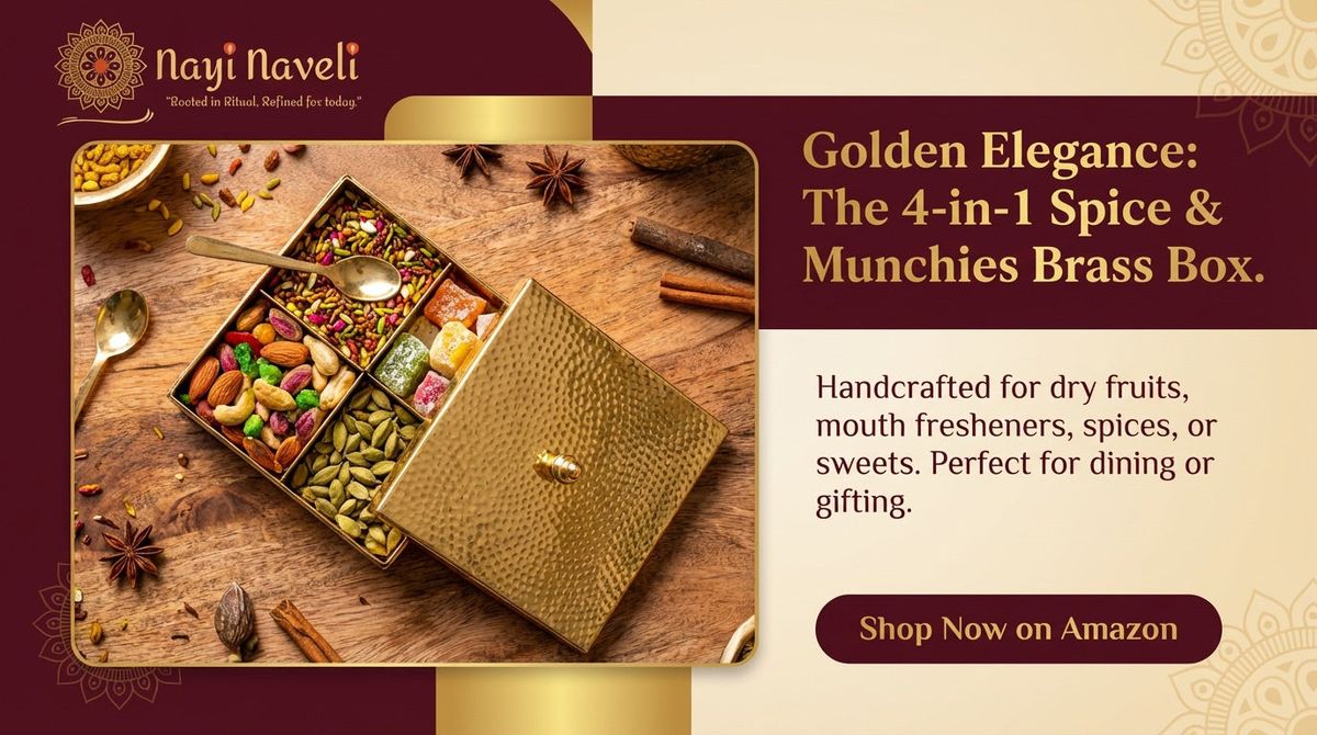 4 in 1 Brass Mukhwas Box — photo 6