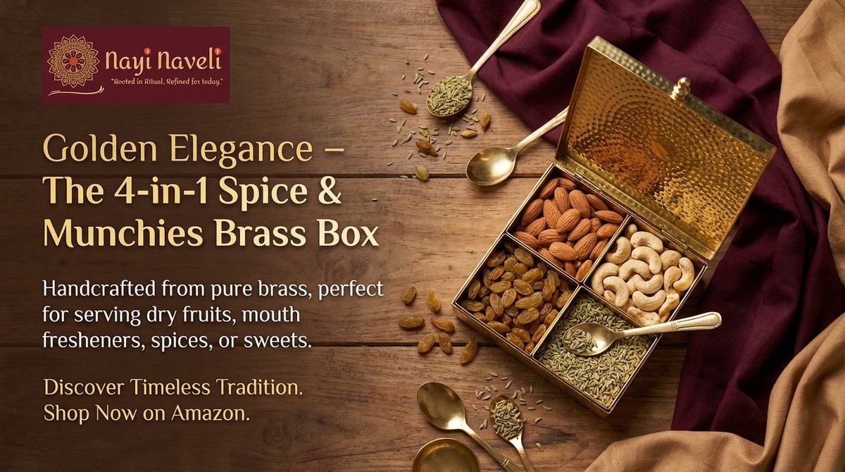4 in 1 Brass Mukhwas Box — photo 3