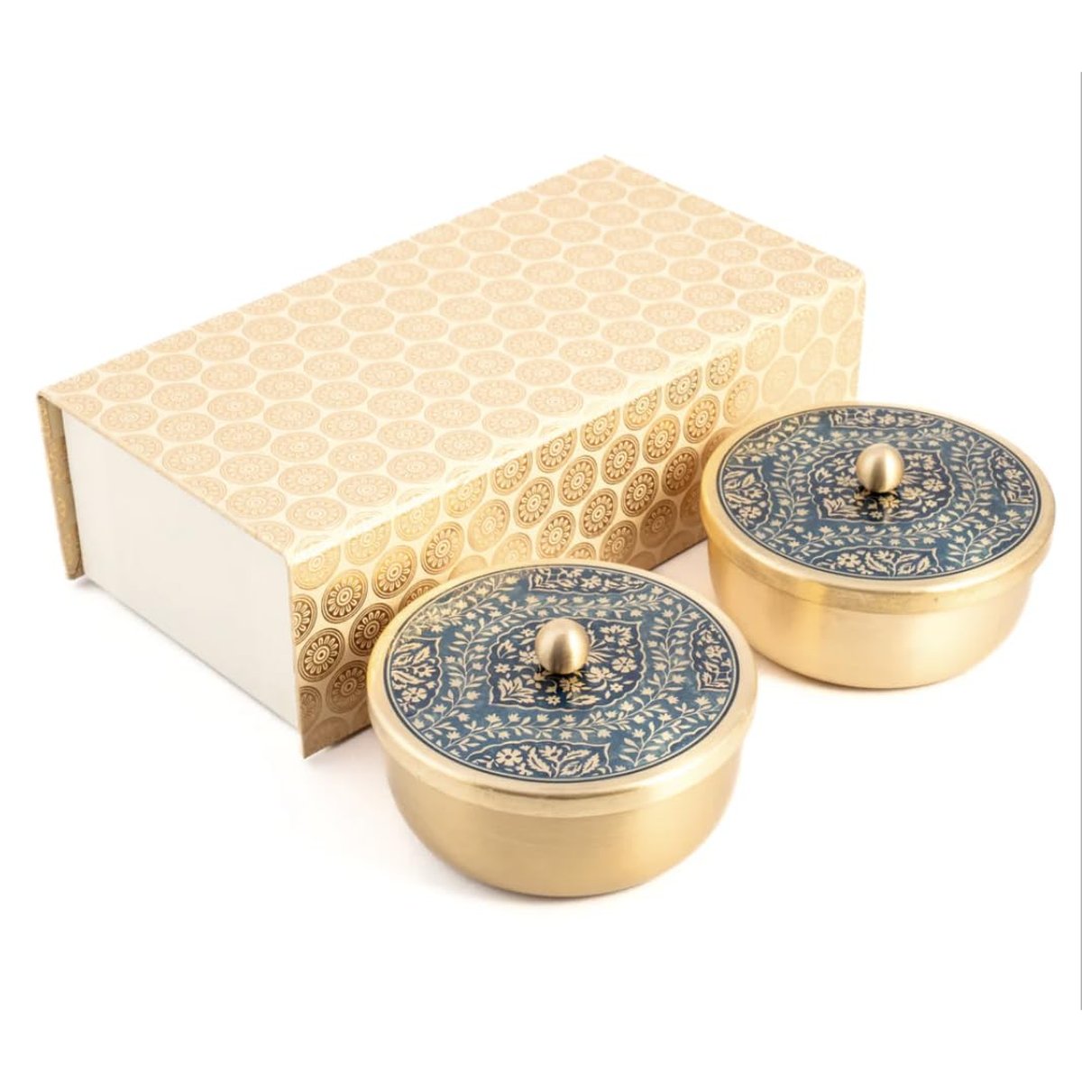 Aarunya Brass Diya, Incense Holder & Container Gift Set, photo 5