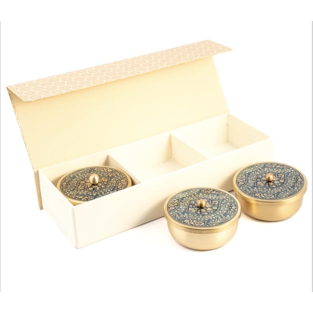Aarunya Brass Diya, Incense Holder & Container Gift Set, photo 7