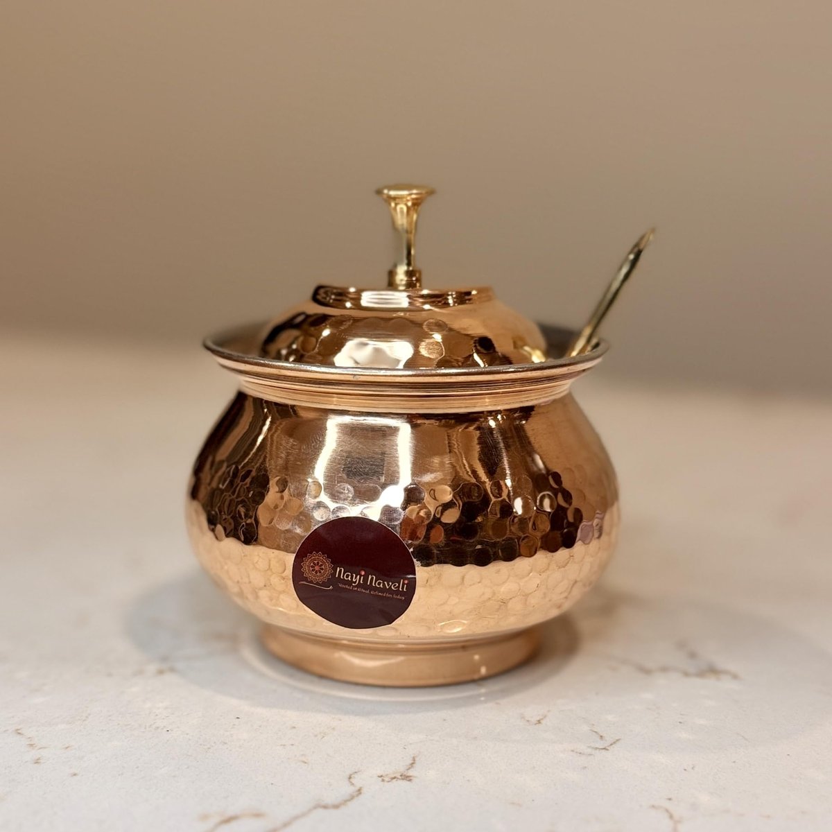 Brass & Copper Ghee Pot (Dual Tone), photo 4