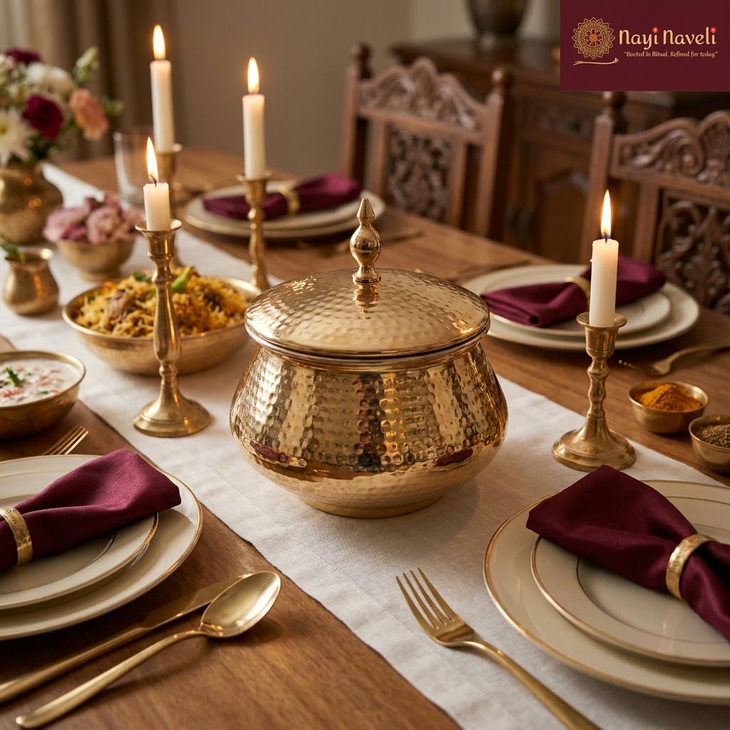 Brass Biryani Matka Handi with Lid — photo 3