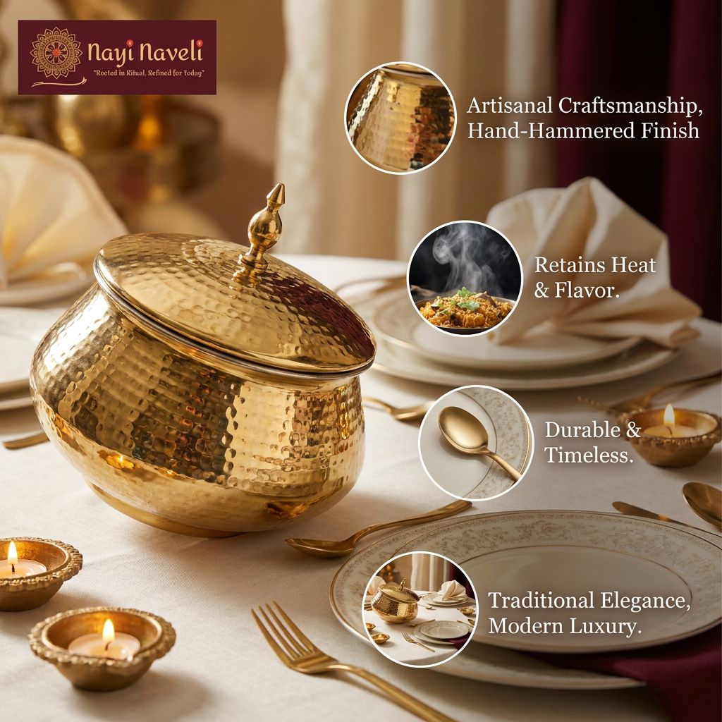 Brass Biryani Matka Handi with Lid — photo 2