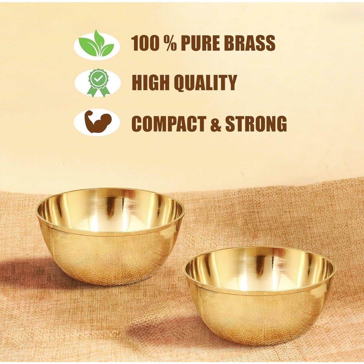 Brass Diya Bowl (Set of 2), photo 3