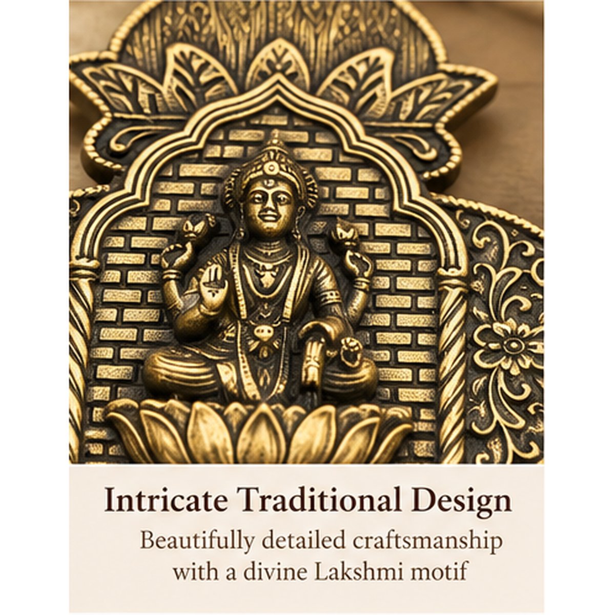 Brass Lakshmi Wall Hanging, photo 4
