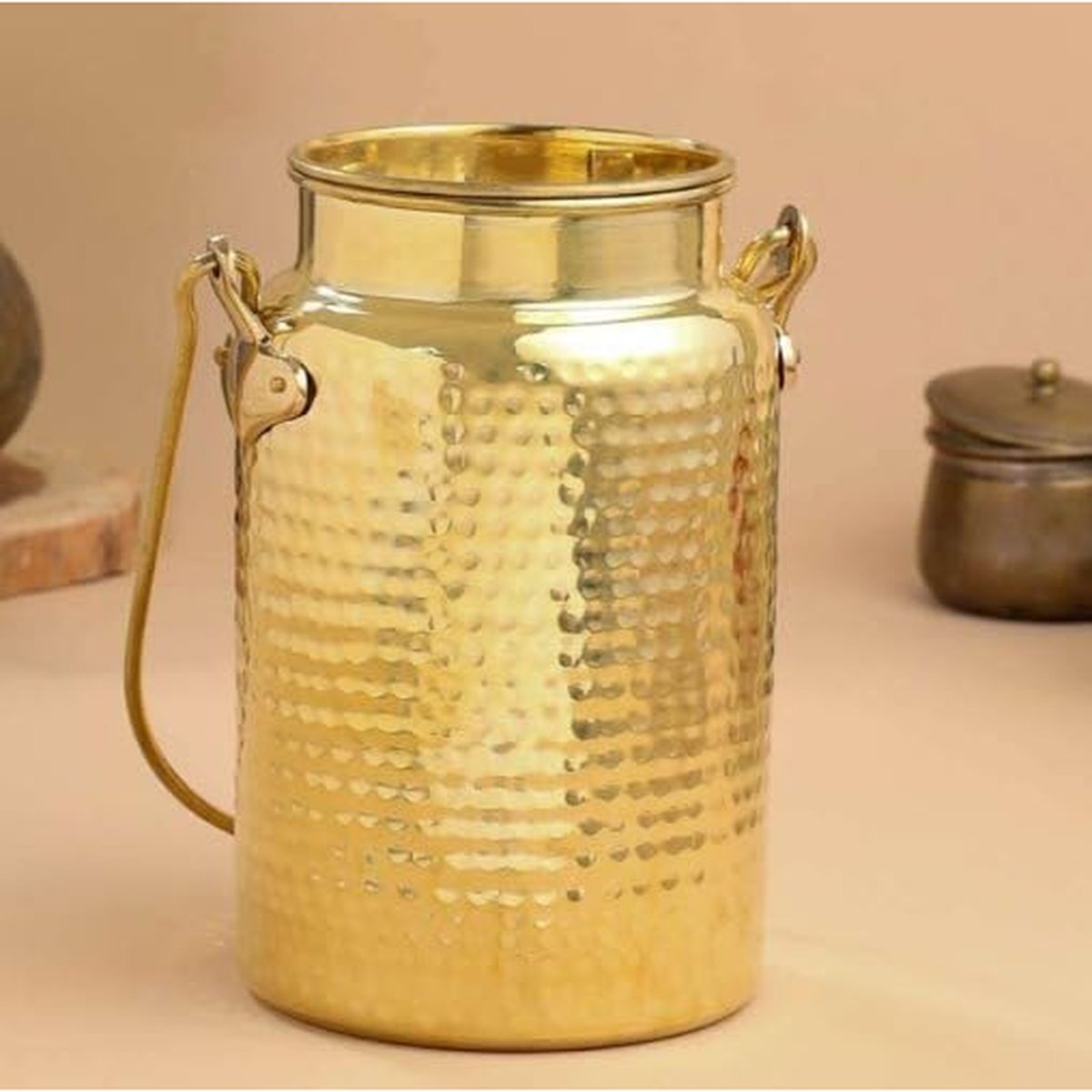 Brass Milk Pot with Lid (8.5 Inch)