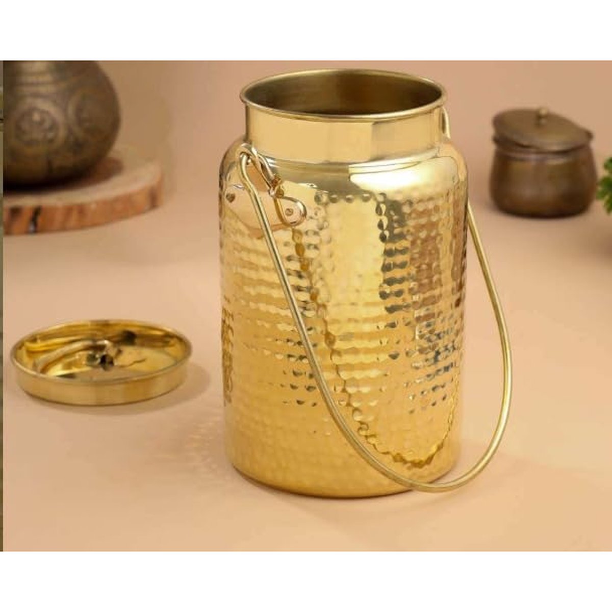 Brass Milk Pot with Lid (8.5 Inch), photo 4