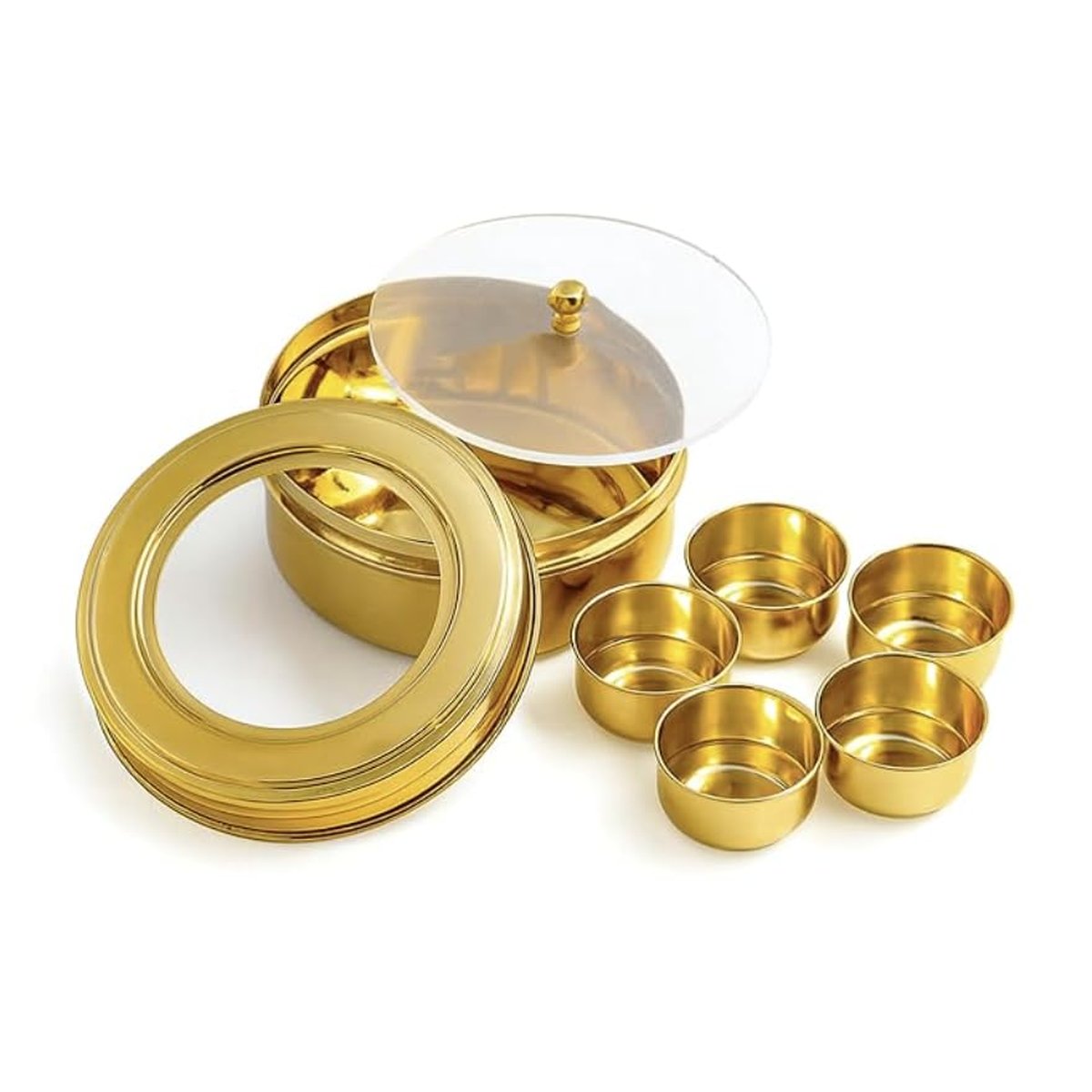 Brass Mini Masala Box (4 Inch)
