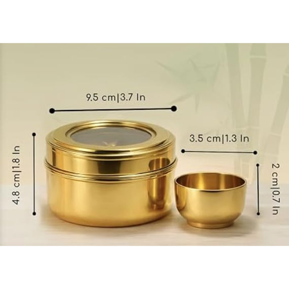 Brass Mini Masala Box (4 Inch), photo 2