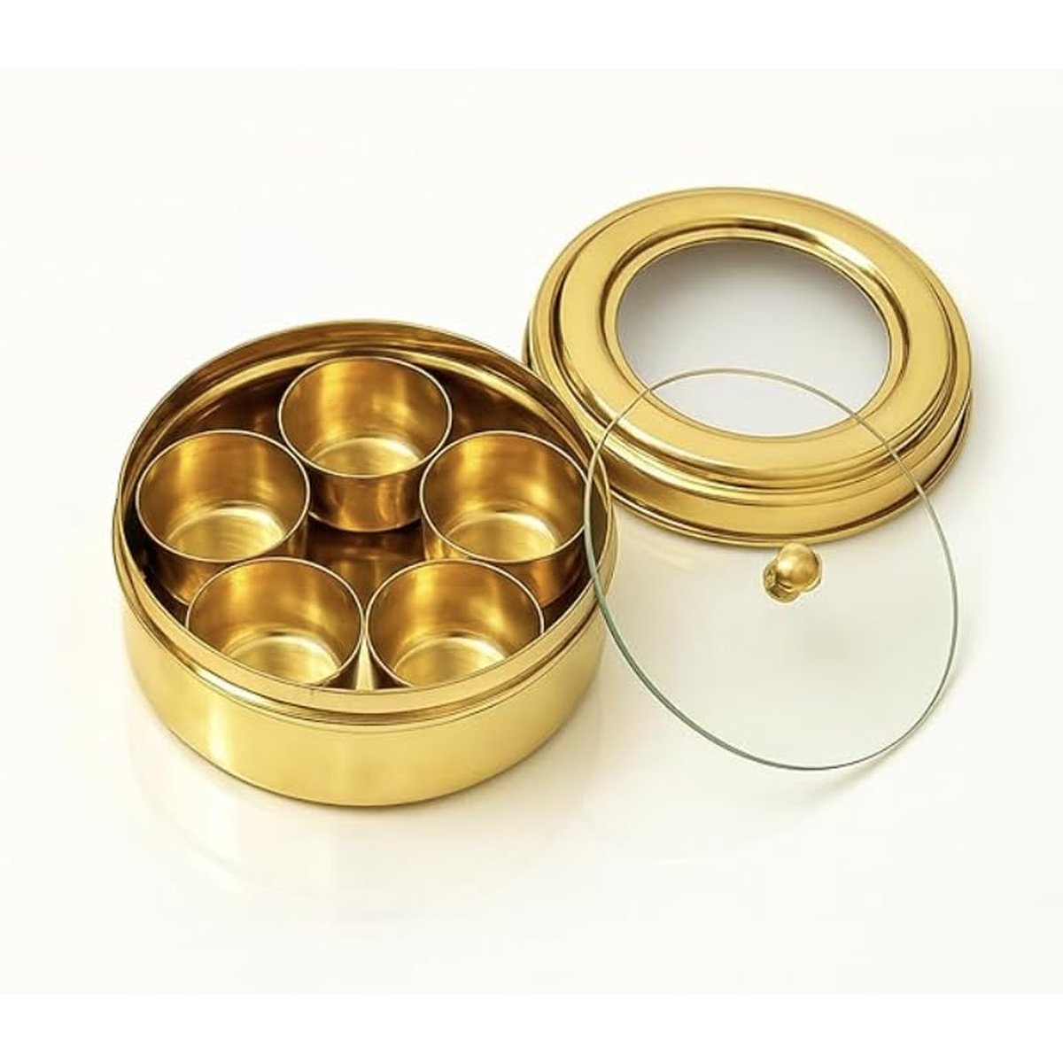 Brass Mini Masala Box (4 Inch), photo 3