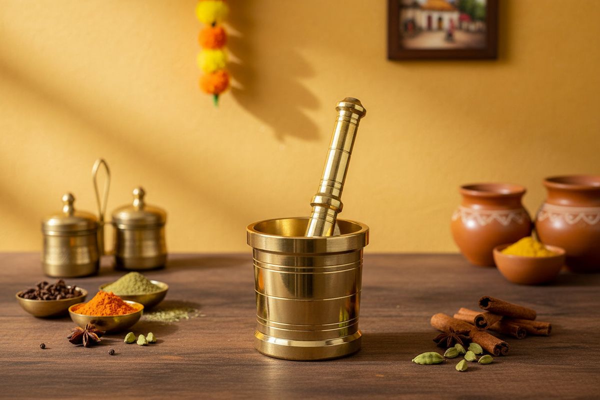 Brass Mortar & Pestle