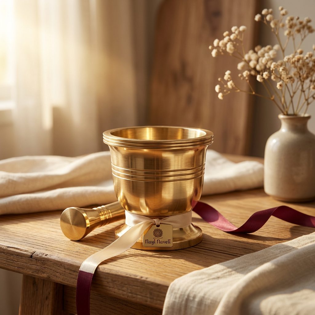 Brass Mortar and Pestle (Design 5) — photo 4