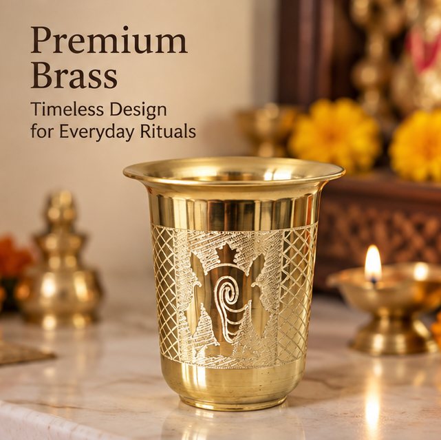 Brass Padam Pyala Glass
