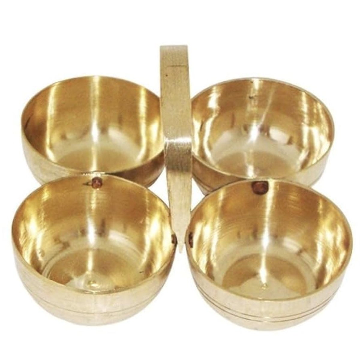 Brass Pooja Bowl Set with Handle, photo 3
