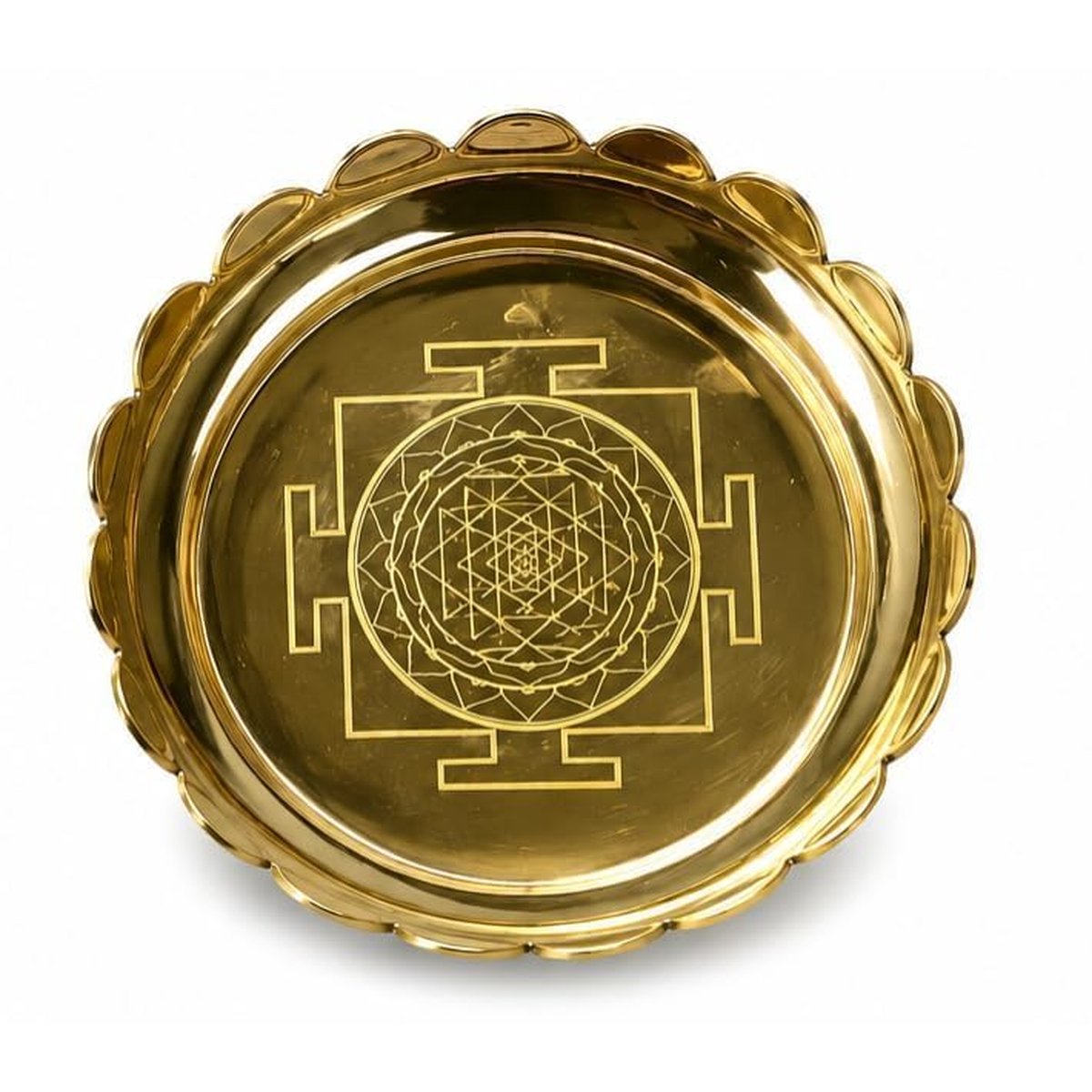 Brass Shree Yantra Lotus Stand, photo 4