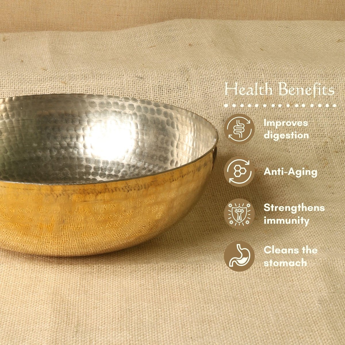 Brass Tasla Kadai with Kalai, photo 4