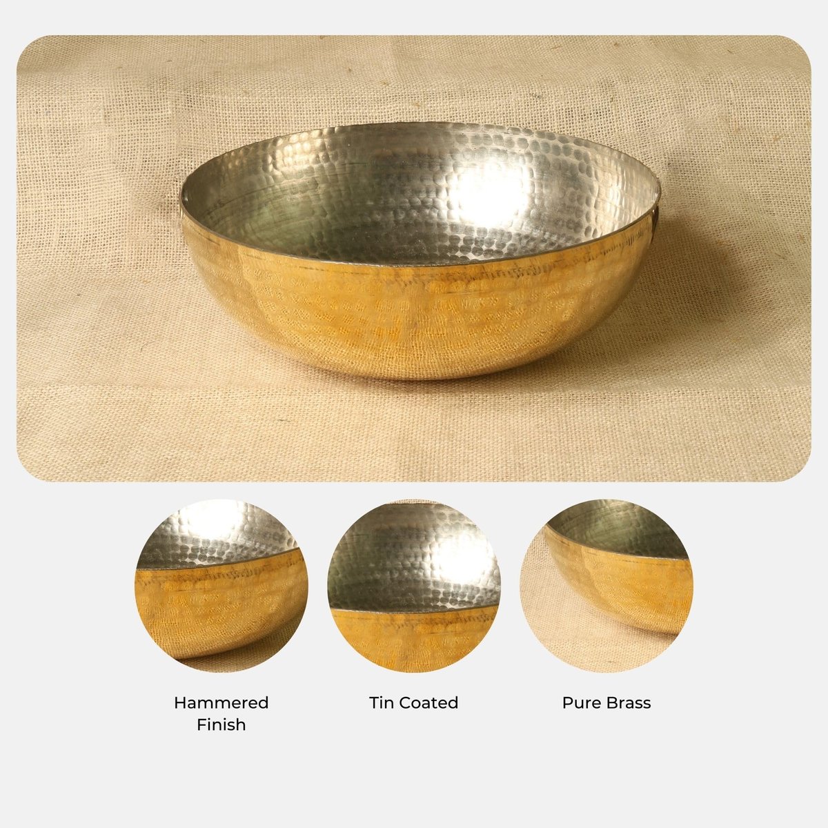 Brass Tasla Kadai with Kalai, photo 5