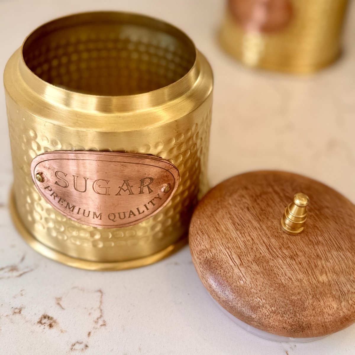 Brass Tea, Sugar & Coffee Canister, photo 4