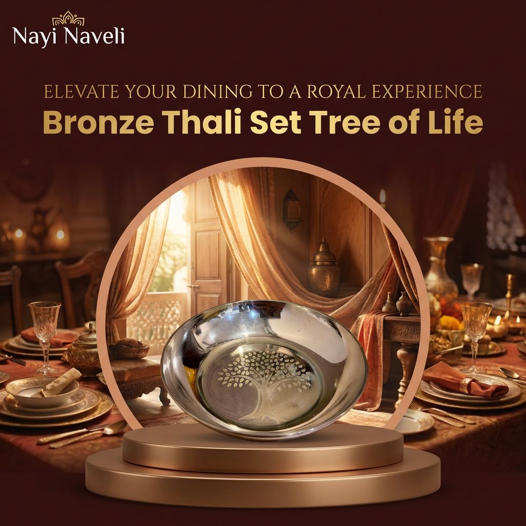 Bronze Thali Set Tree of Life — photo 6