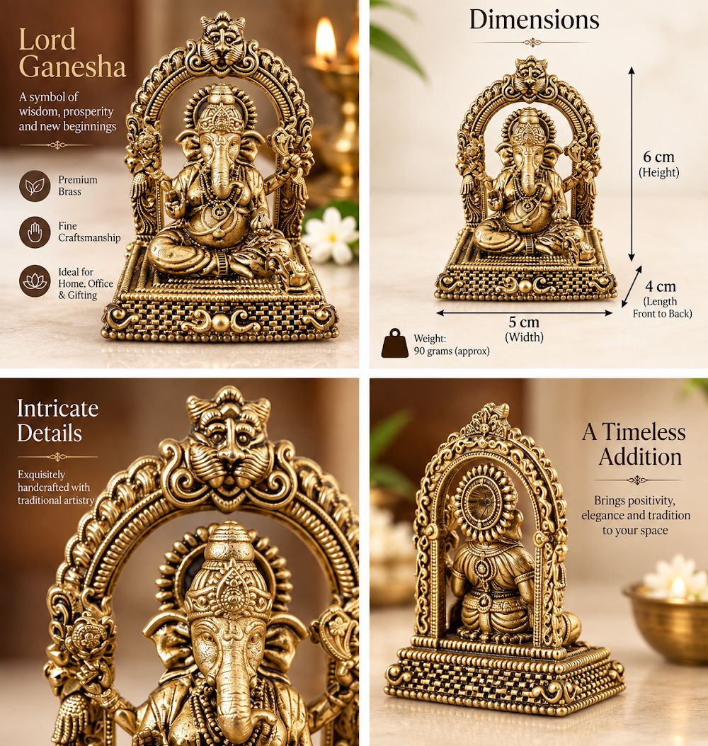 Fine Brass Ganesha (6cm)