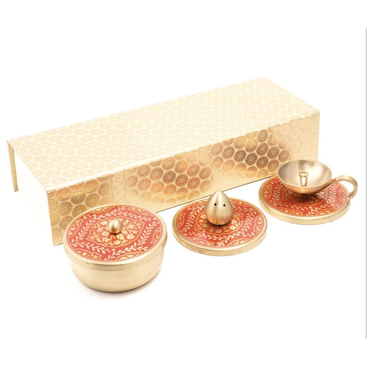 Hand-Painted Decoupage Brass Gift Collection, photo 6