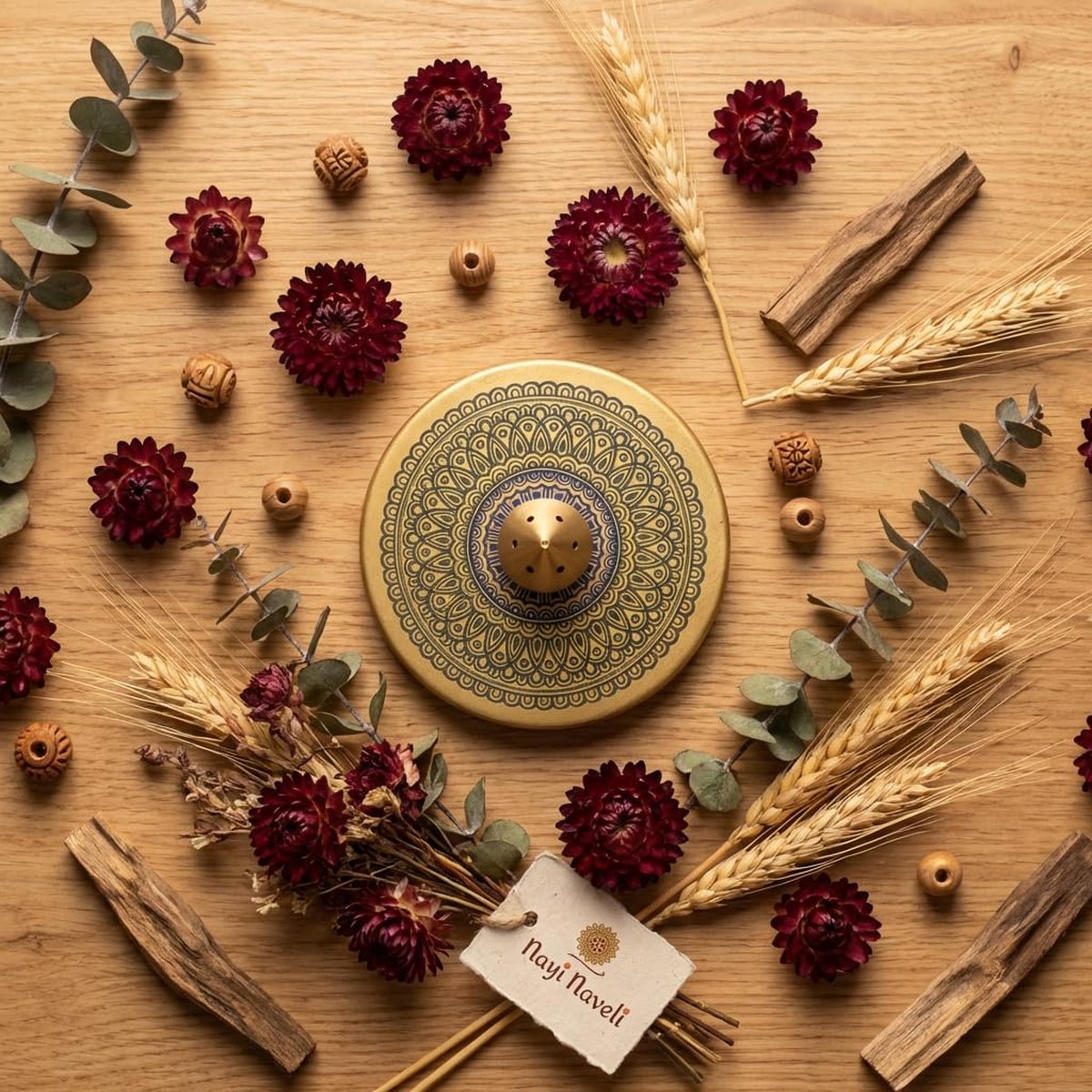 Hand-Painted Mandala Brass Collection