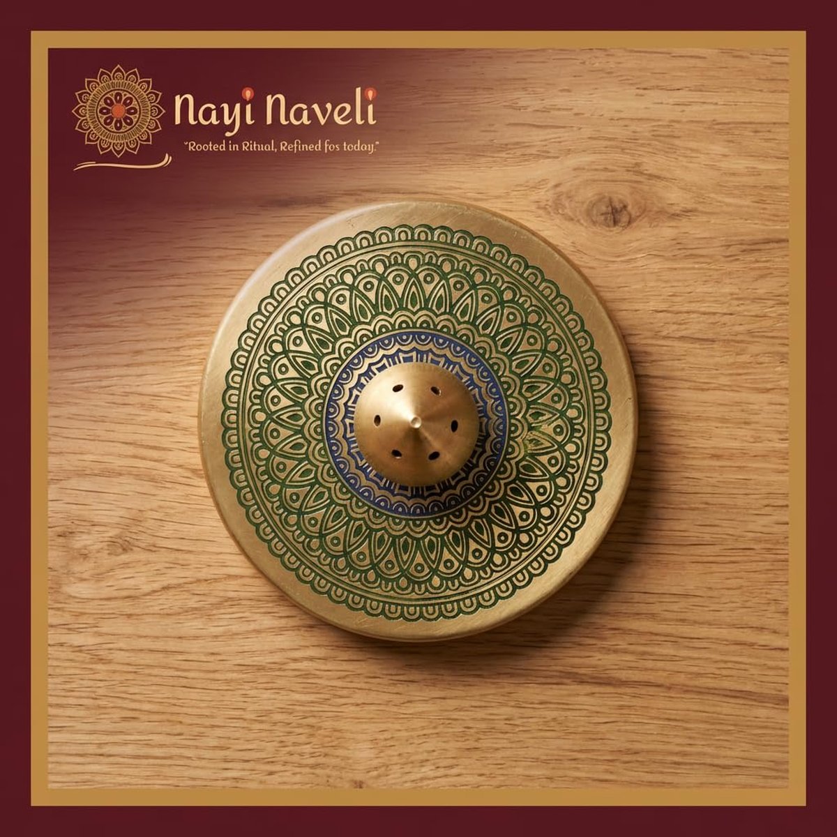 Hand-Painted Mandala Brass Collection, photo 2