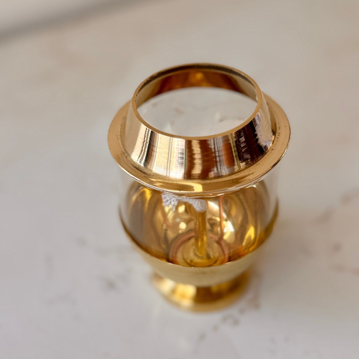 Premium Akhand Brass & Glass Diya — photo 5
