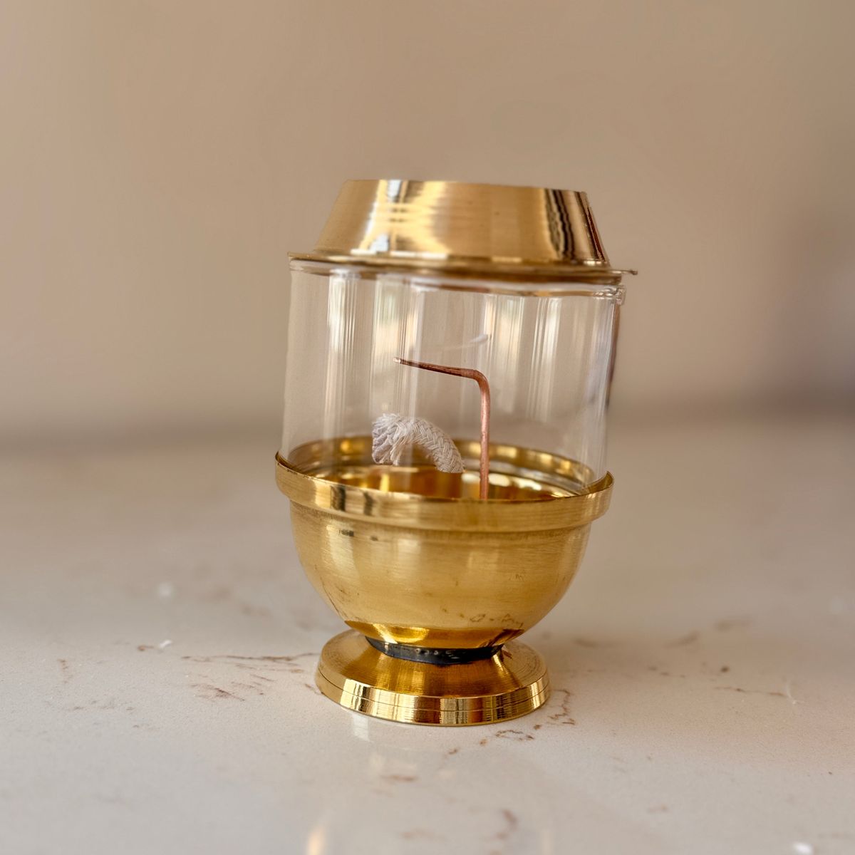 Premium Akhand Brass & Glass Diya — photo 6